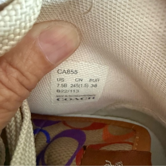 NEW Coach Citysole High Top Platform Sneaker Rainbow Signature size  7.5 y2k - Picture 7 of 10